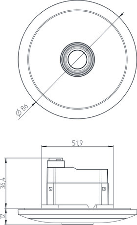 thePixa P360 24V KNX UP ЧЕРНЫЙ