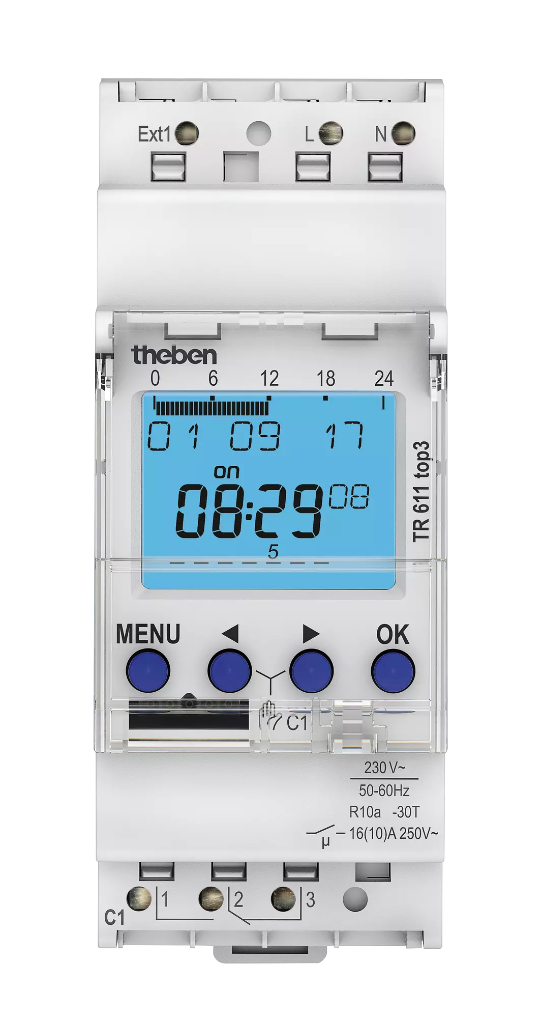 nudler matrix Quagmire TR 611 top3 | Weekly program | DIN rail | Digital time switches | Time and  light control | Theben