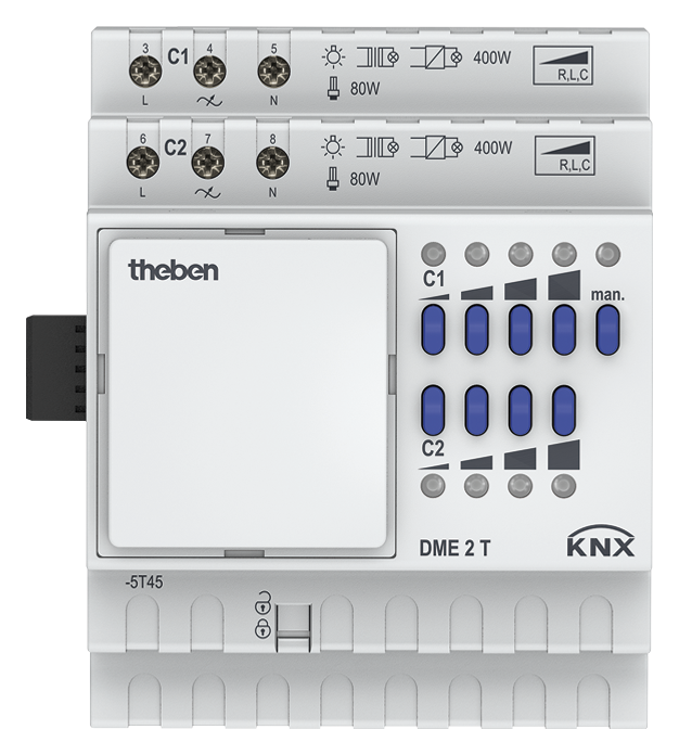 DME THEBEN 4930275 DME 2T KNX ATTUATORE DIMMER 2X400W ESP 