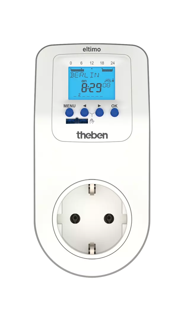Digital socket timer with astro program and weekly program