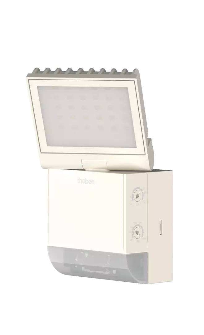 LED spotlight with motion detector, white, 4000 K, 900 lm
