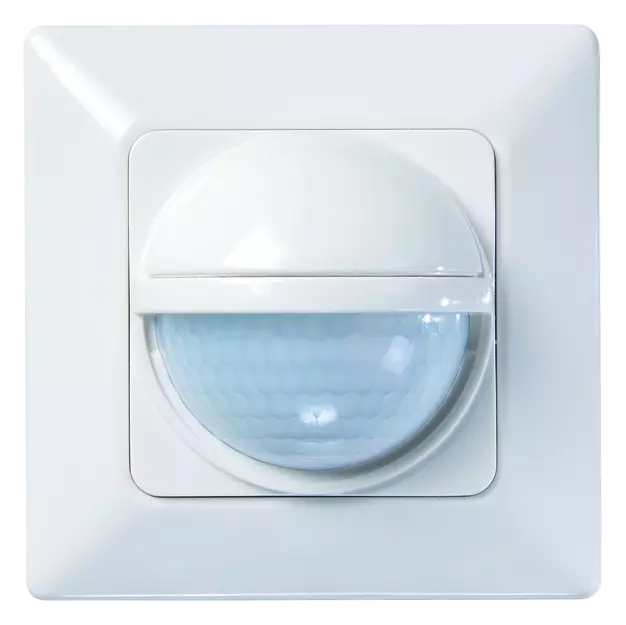 2-wire motion detector for flush-mounted wall installation, light sensor, 200°, max. R=8m, IP 40