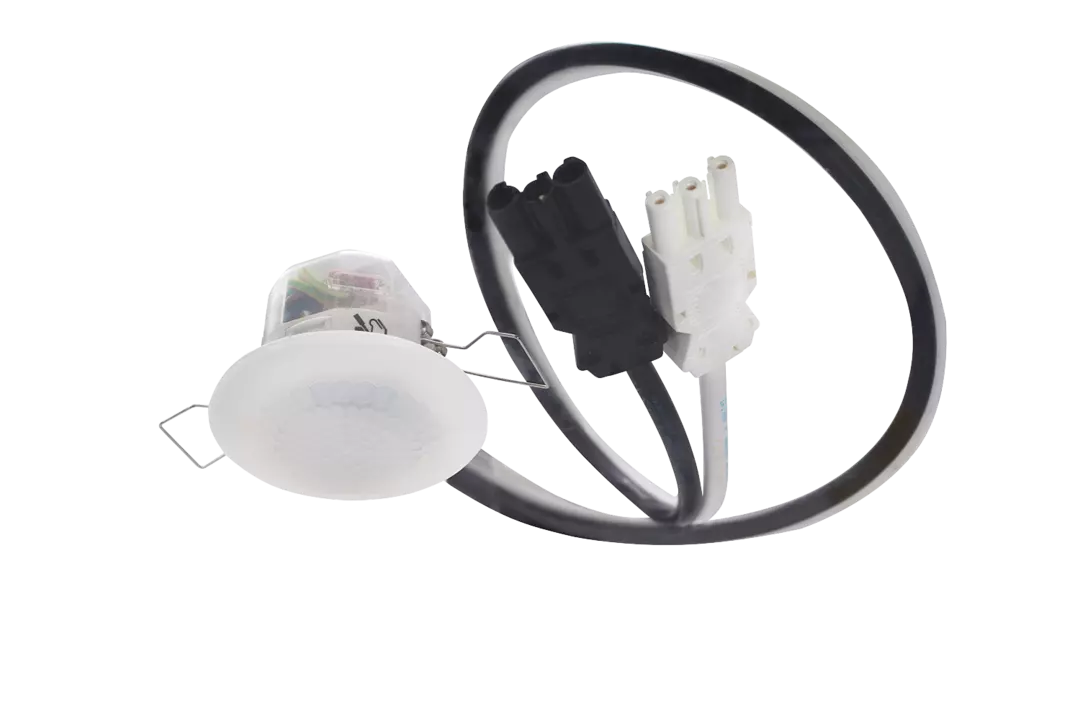 Presence detector (PIR), with cable and Wieland GST18 connectors, detection range 12 m, 1 x light