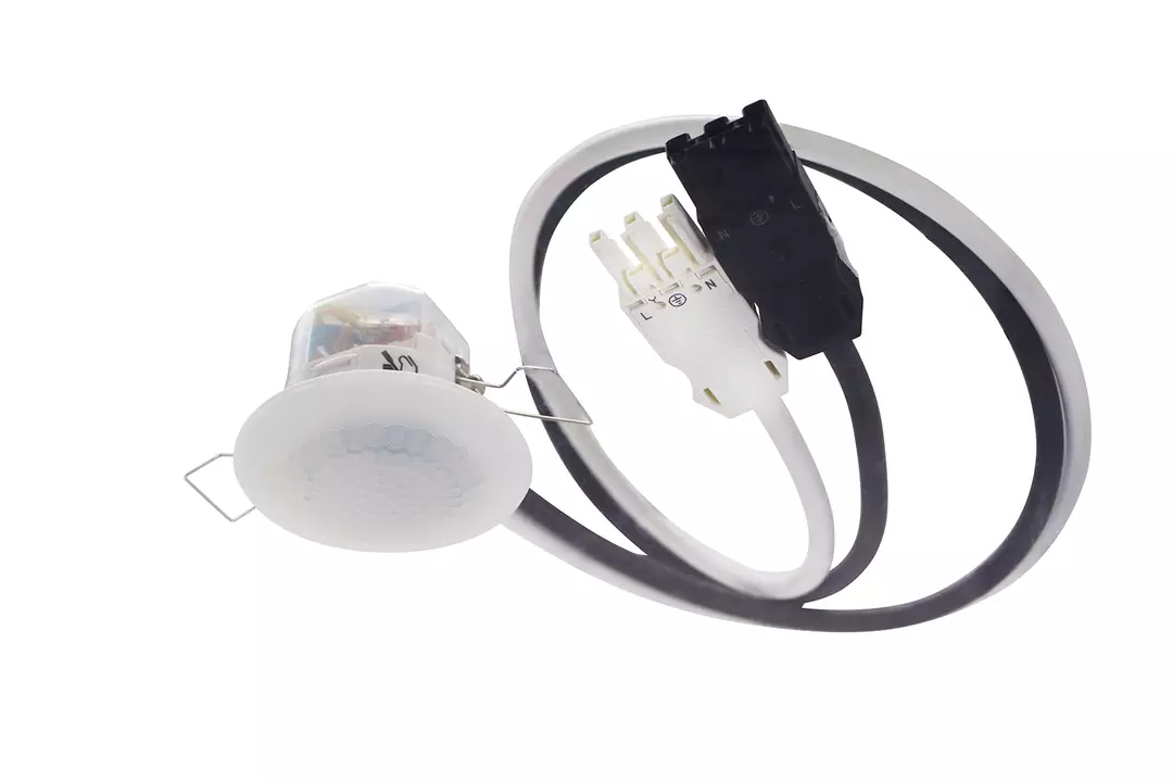 Presence detector (PIR), with cable and WAGO WINSTA connectors, detection range 12 m, 1 x light
