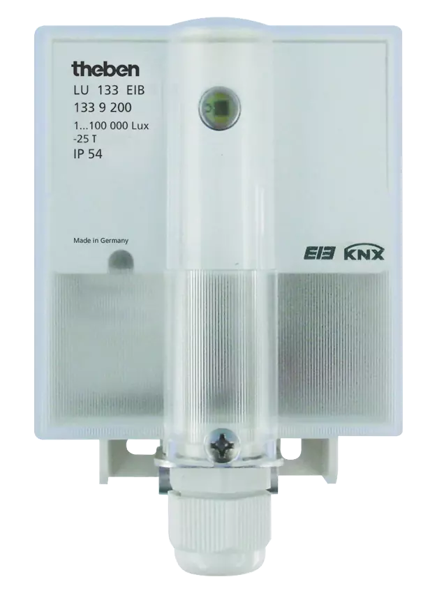 KNX brightness value transmitter, wall housing, 1-100,000 lux
