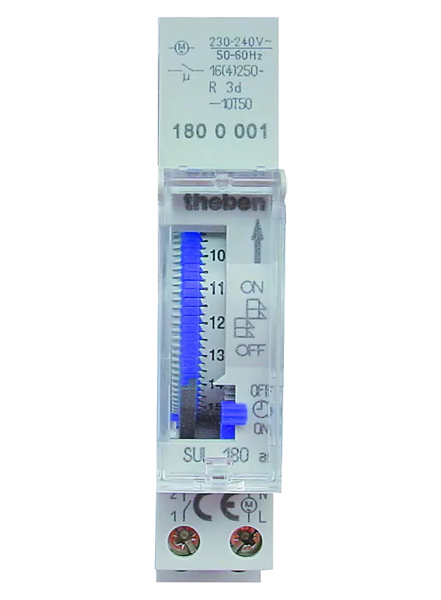 Series-mounted 24-hour time switch, segments, power reserve, 1 TE
