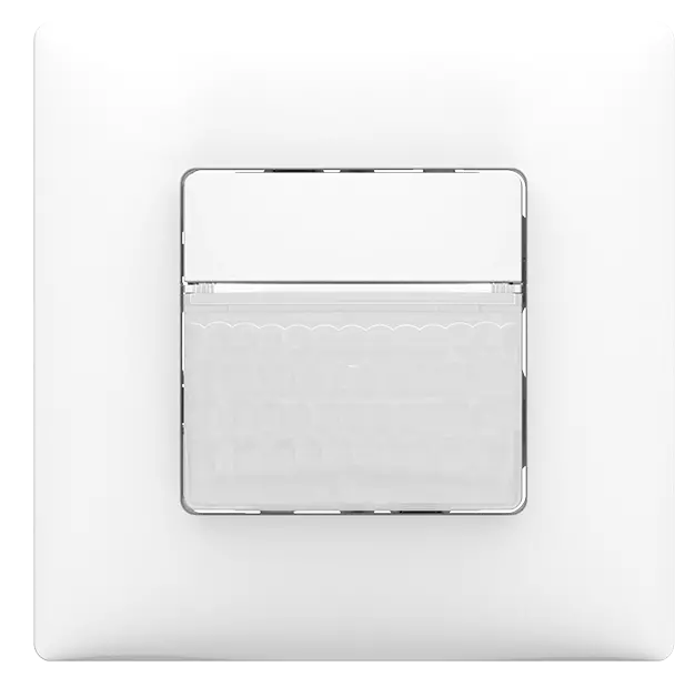 Slave motion/presence detector, flush-mounted wall installation, white, with frame