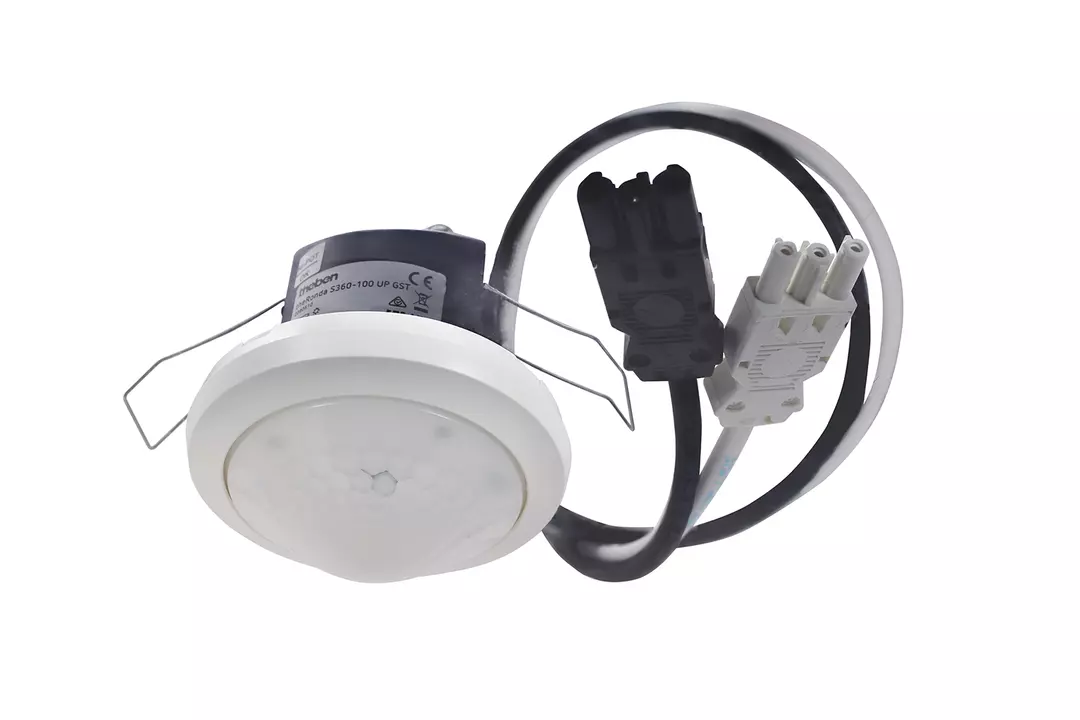 Presence detector (PIR), with cable and Wieland GST18 plugs, detection range 8 m, 1 x light