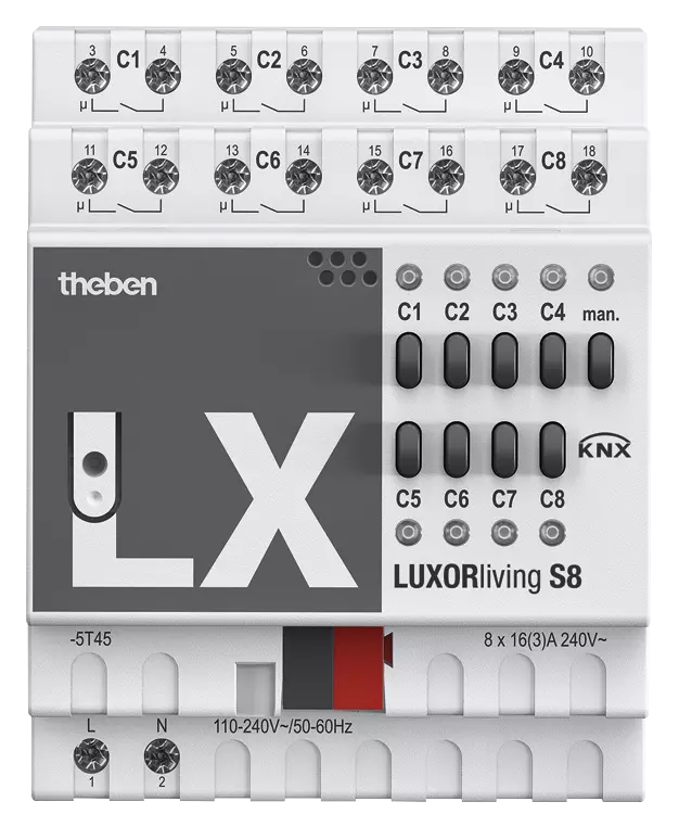 LUXORliving 8-way switch actuator