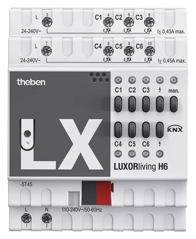 LUXORliving 6-way heating actuator