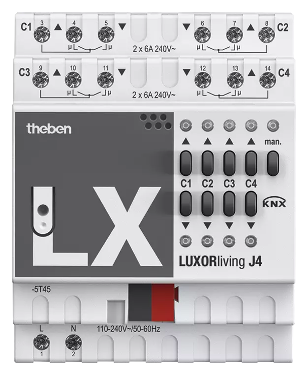LUXORliving 4-way blind actuator