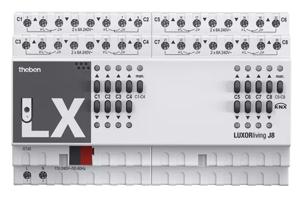 LUXORliving 8-way blind actuator