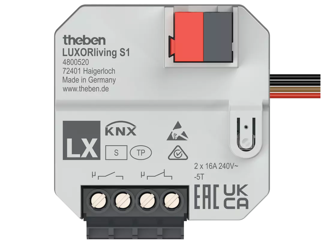 LUXORliving flush-mounted switching actuator, 1 channel
