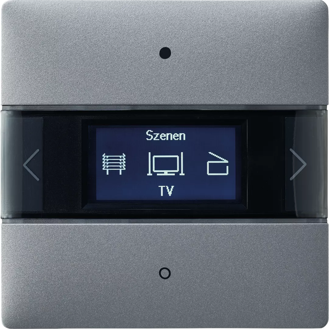 LUXORliving room controller, integrated room temperature controller, color: silver
