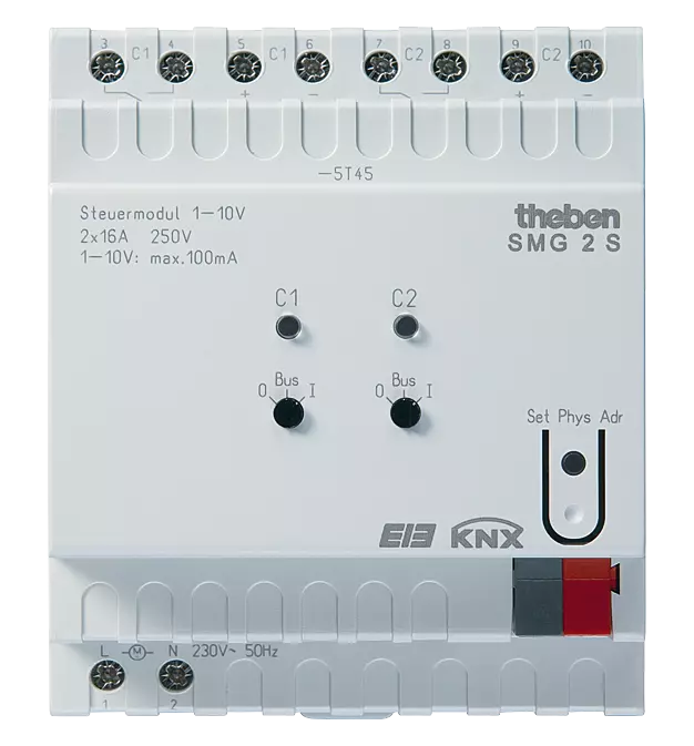 KNX control unit 1-10 V, 2-way, basic device