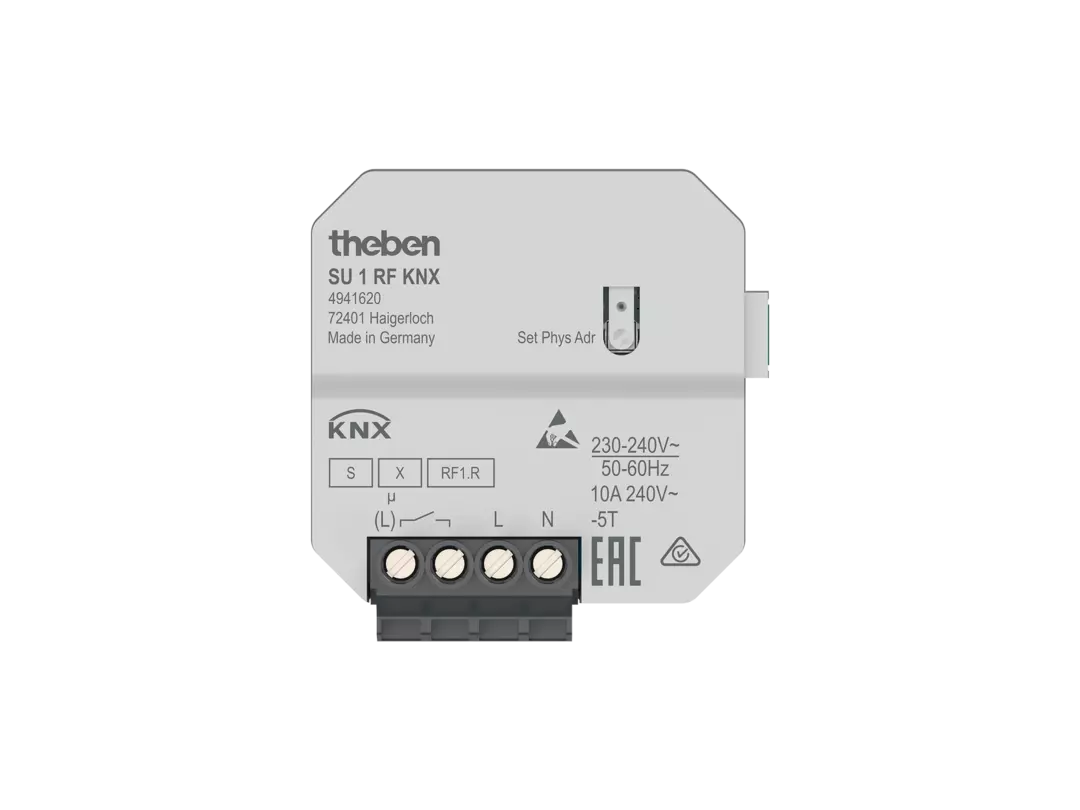 KNX flush-mounted radio switch actuator