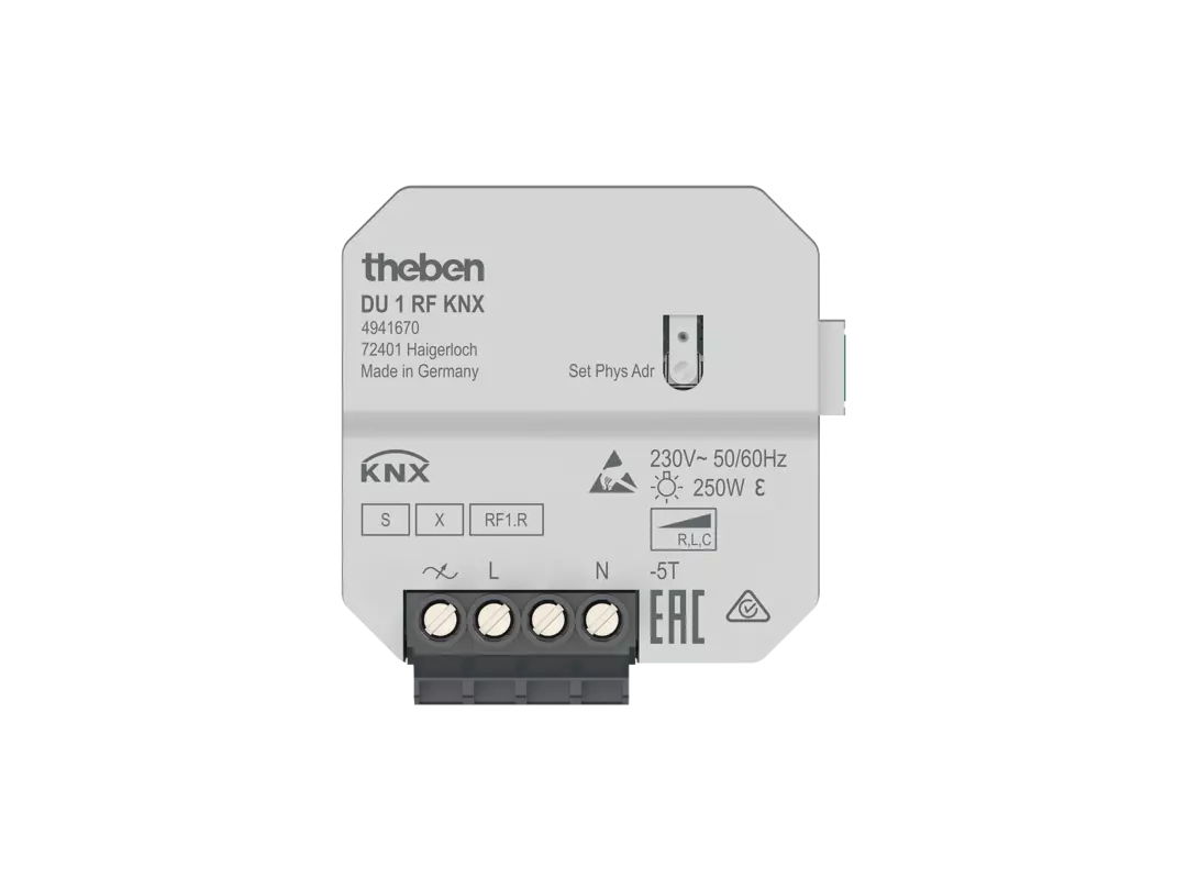 KNX flush-mounted radio universal dimming actuator