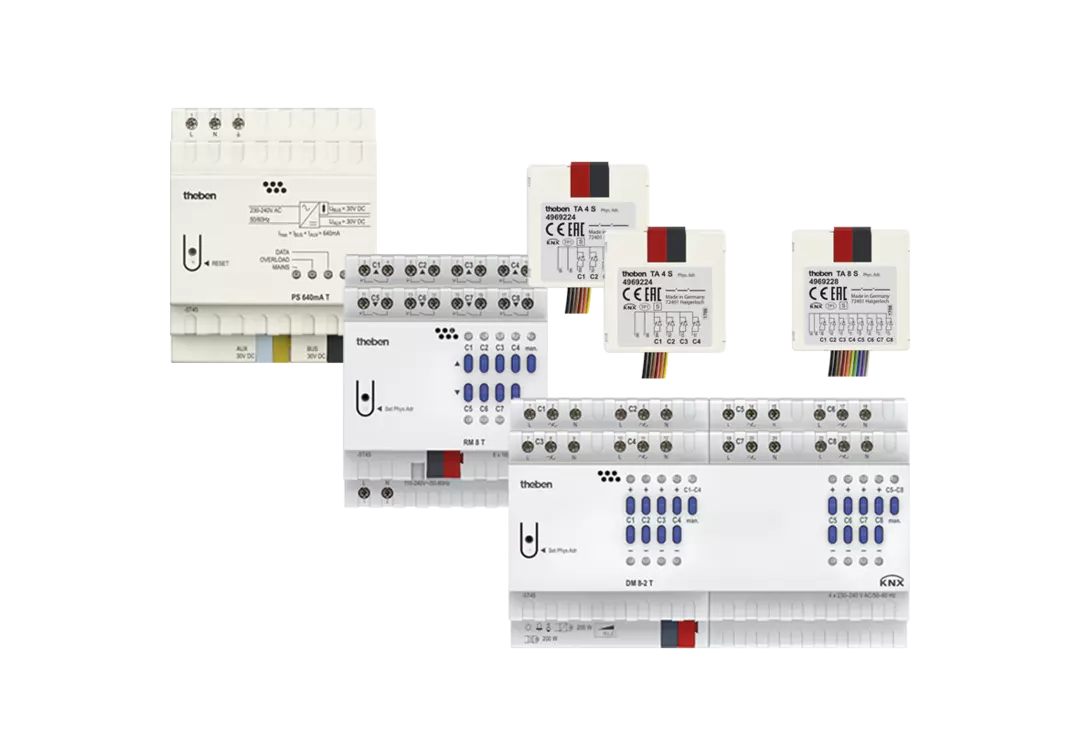 KNX Set 2 FIX, dimming and switching/blinds