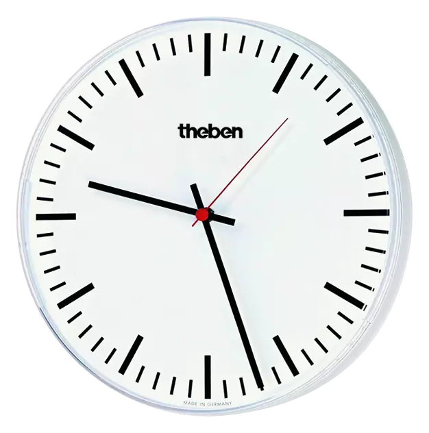 KNX slave clock, single-sided wall clock, diameter 40 cm, stick figures