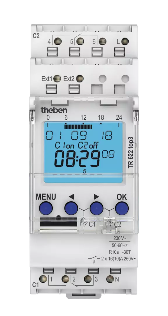 Digital timer, weekly program, 2 channels, app programming possible