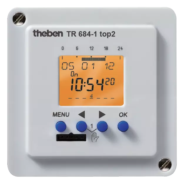 Digital timer 1 channel, timer module for flush mounting, without power supply