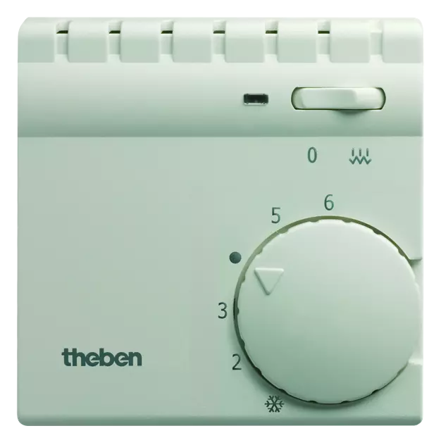 Room thermostats with switch for auxiliary heating and indicator light