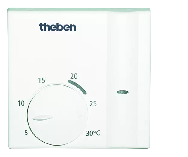 Room thermostats, electronic, connection for reduction