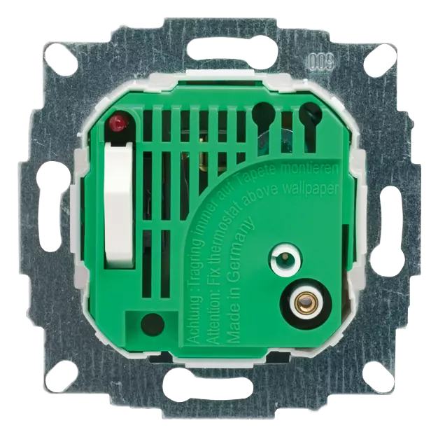 Flush-mounted room thermostats, connection . for temperature sensor, heating switch
