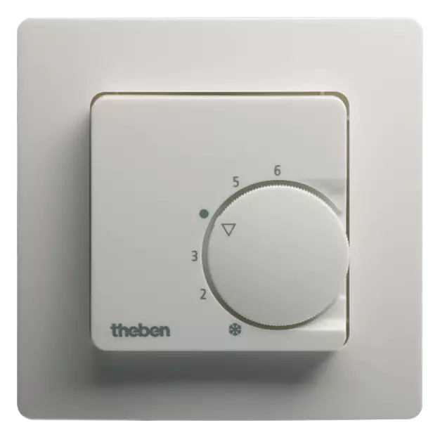 Flush-mounted room thermostats for heating or cooling, with frame