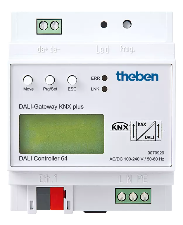 DALI gateway KNX for max. 64 DALI devices